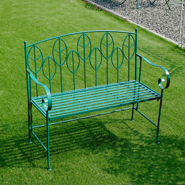 アイアン製ガーデンベンチ単品販売 Sunny Leaf(サニーリーフ) SPL-9002 ガーデンファニチャー ガーデンベンチ 組立式 簡単組み立て アイアンベンチ 長椅子 チェアベンチ 庭 ベランダ(代引不可)