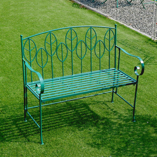 アイアン製ガーデンベンチ単品販売 Sunny Leaf(サニーリーフ) SPL-9002 ガーデンファニチャー ガーデンベンチ 組立式 簡単組み立て アイアンベンチ 長椅子 チェアベンチ 庭 ベランダ(代引不可)