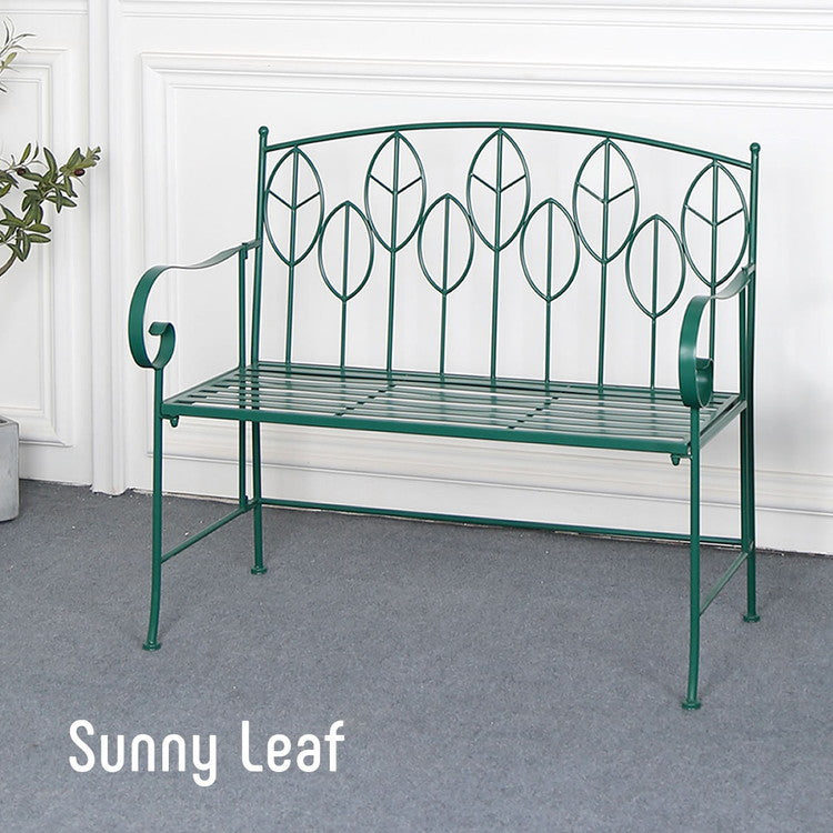 アイアン製ガーデンベンチ単品販売 Sunny Leaf(サニーリーフ) SPL-9002 ガーデンファニチャー ガーデンベンチ 組立式 簡単組み立て アイアンベンチ 長椅子 チェアベンチ 庭 ベランダ(代引不可)