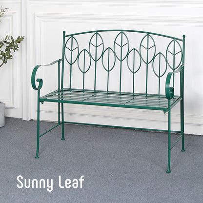 アイアン製ガーデンベンチ単品販売 Sunny Leaf(サニーリーフ) SPL-9002 ガーデンファニチャー ガーデンベンチ 組立式 簡単組み立て アイアンベンチ 長椅子 チェアベンチ 庭 ベランダ(代引不可)