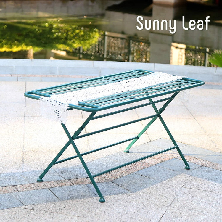 アイアン製ローテーブル単品販売 Sunny Leaf(サニーリーフ) SPL-9003 ガーデンファニチャー ガーデンテーブル 角丸長方形 簡単組立 折りたたみ式 折り畳み テーブル 野外卓 庭 ベランダ(代引不可)