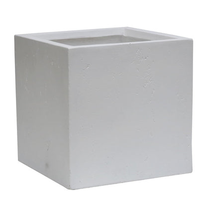 マグネシアプランター TEXTURE(テクスチャー) 角型40cm ブラック グレー ホワイト TEX-400C プランター キューブ型 立方体 正方形 植木鉢 ファイバークレイ プランターカバー ガーデン(代引不可)