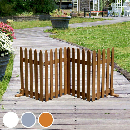 折り畳めるウッドフェンス160 グレー ホワイト ライトブラウン WF-160F 木製フェンス ガーデニング 庭 ミニフェンス 柵 パーテーション 仕切り 花壇 囲い 折りたたみ 収納 脚のみ組立式 簡単設置(代引不可)
