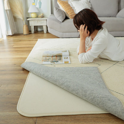 下敷き用ラグ 120×170cm ラグ 下敷き ラグマット カーペット 洗える クッション ウレタン 滑り止め 防音 すべり止め 厚手 ふかふか ホットカーペット対応 床暖房対応 こたつ敷(代引不可)