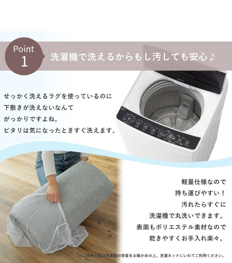 下敷き用ラグ 170×170cm ラグ 下敷き ラグマット カーペット 洗える クッション ウレタン 滑り止め 防音 すべり止め 厚手 ふかふか ホットカーペット対応 床暖房対応 こたつ敷(代引不可)