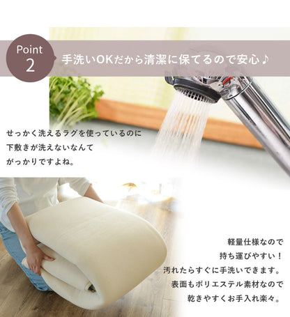 ウレタン20mm 極厚 下敷き用ラグ 170×230cm ラグ 下敷き ラグマット カーペット クッション ウレタン 滑り止め 防音 すべり止め 厚手 ふかふか ホットカーペット対応 床暖房対応 こたつ敷(代引不可)