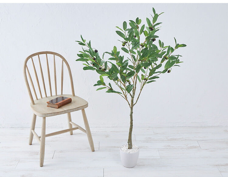 フェイクグリーン オリーブツリー 約120cm 抗菌 消臭 観葉植物 フェイク 光触媒 人工観葉植物 インテリア おしゃれ 鉢 植木 葉 枝 木 室内 玄関 リビング オフィス 爽やか(代引不可)