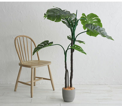 フェイクグリーン モンステラ 約140cm 抗菌 消臭 観葉植物 フェイク 光触媒 人工観葉植物 インテリア おしゃれ 鉢 植木 葉 枝 木 室内 玄関 リビング オフィス 爽やか(代引不可)