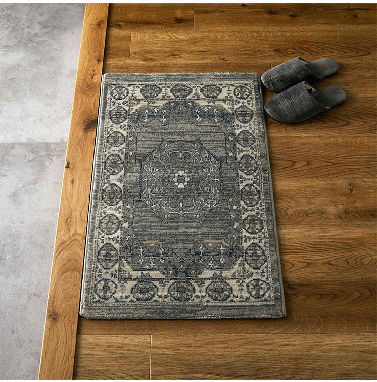 玄関マット 50×80cm ウィルトン織り 約45万ノット エジプト製 オリエンタル柄 おしゃれ ラグ ラグマット カーペット(代引不可)