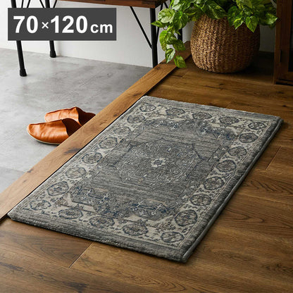 玄関マット 70×120cm ウィルトン織り 約45万ノット エジプト製 オリエンタル柄 おしゃれ ラグ ラグマット カーペット(代引不可)
