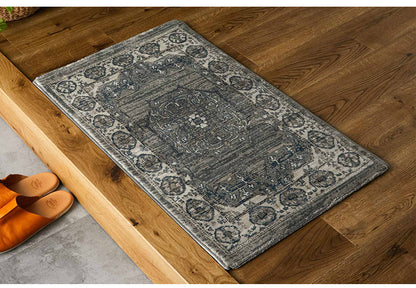 玄関マット 70×120cm ウィルトン織り 約45万ノット エジプト製 オリエンタル柄 おしゃれ ラグ ラグマット カーペット(代引不可)