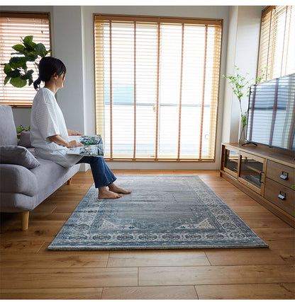 ラグ 130×190cm ウィルトン織り 約45万ノット エジプト製 オリエンタル柄 おしゃれ ラグ ラグマット カーペット(代引不可)