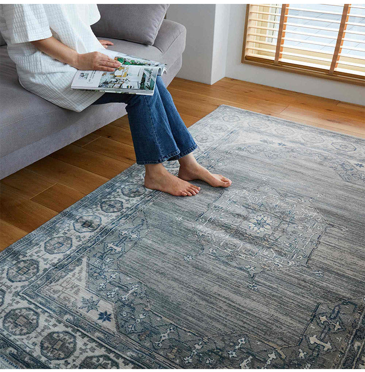 ラグ 190×190cm ウィルトン織り 約45万ノット エジプト製 オリエンタル柄 おしゃれ ラグ ラグマット カーペット(代引不可)