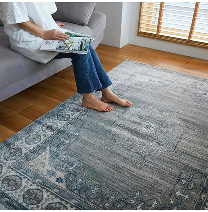 ラグ 190×190cm ウィルトン織り 約45万ノット エジプト製 オリエンタル柄 おしゃれ ラグ ラグマット カーペット(代引不可)