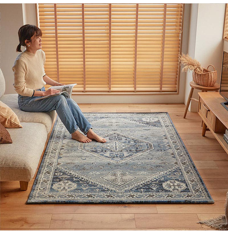 ラグ 130×190cm ウィルトン織り 約60万ノット エジプト製 オリエンタル柄 幾何学模様 おしゃれ ラグ ラグマット カーペット(代引不可)