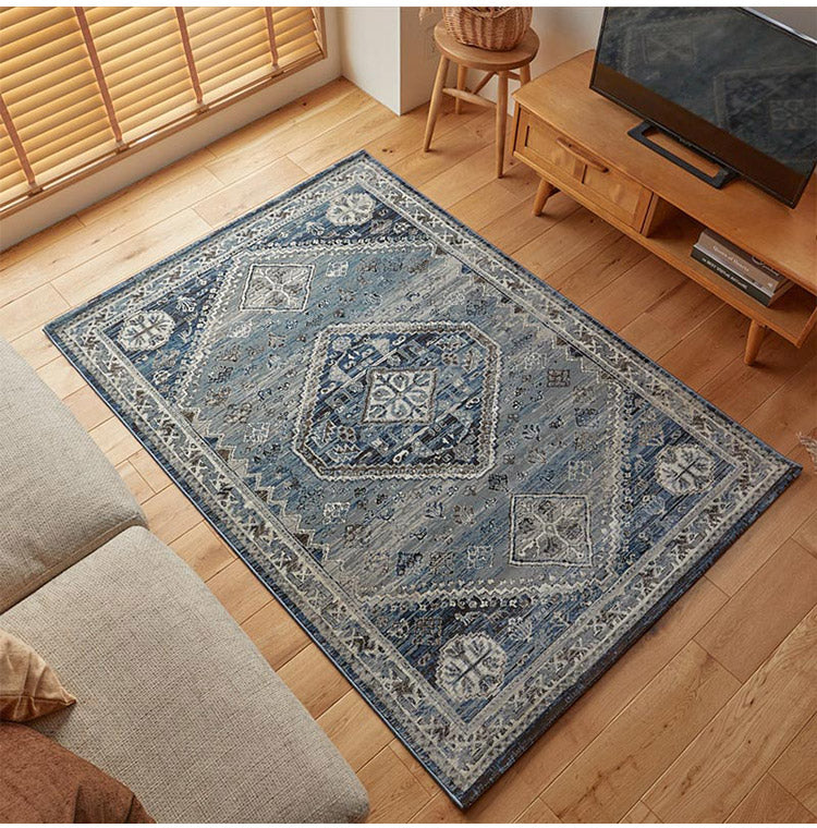 ラグ 130×190cm ウィルトン織り 約60万ノット エジプト製 オリエンタル柄 幾何学模様 おしゃれ ラグ ラグマット カーペット(代引不可)