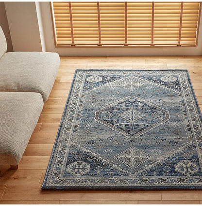 ラグ 130×190cm ウィルトン織り 約60万ノット エジプト製 オリエンタル柄 幾何学模様 おしゃれ ラグ ラグマット カーペット(代引不可)