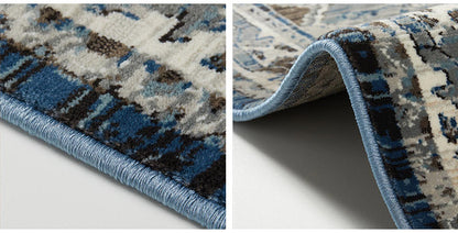 ラグ 130×190cm ウィルトン織り 約60万ノット エジプト製 オリエンタル柄 幾何学模様 おしゃれ ラグ ラグマット カーペット(代引不可)