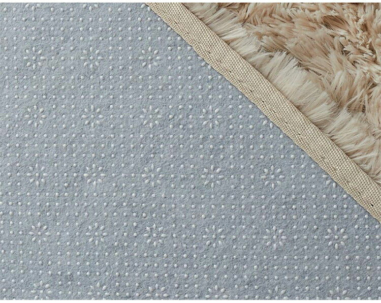 ラグマット シフォン 130×190cm 長方形 ラグ フロアマット 長毛 滑り止め付き おしゃれ かわいい ナチュラル 北欧 韓国 四角形 スクエア(代引不可)