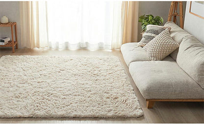 ラグマット シフォン 130×190cm 長方形 ラグ フロアマット 長毛 滑り止め付き おしゃれ かわいい ナチュラル 北欧 韓国 四角形 スクエア(代引不可)