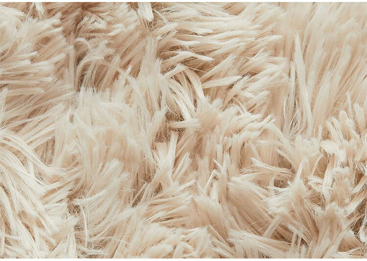 ラグマット シフォン 190×190cm 長方形 ラグ フロアマット 長毛 滑り止め付き おしゃれ かわいい ナチュラル 北欧 韓国 四角形 スクエア(代引不可)