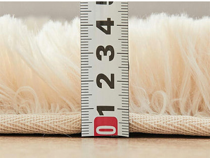 ラグマット シフォン 140cm 円形 ラグ フロアマット 長毛 滑り止め付き おしゃれ かわいい ナチュラル 北欧 韓国 丸形 円型 丸型(代引不可)