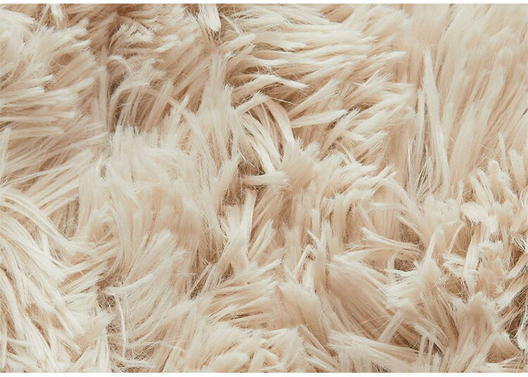 ラグマット シフォン 130×190cm 異形 ラグ フロアマット 長毛 滑り止め付き おしゃれ かわいい ナチュラル 北欧 韓国 丸形 円型 丸型(代引不可)