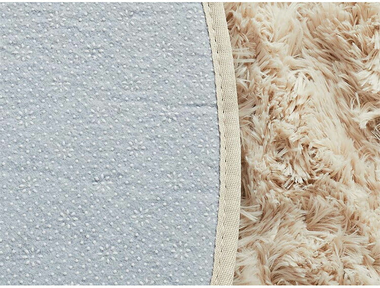 ラグマット シフォン 90×130cm 楕円形 ラグ フロアマット 長毛 滑り止め付き おしゃれ かわいい ナチュラル 北欧 韓国 丸形 円型 丸型(代引不可)