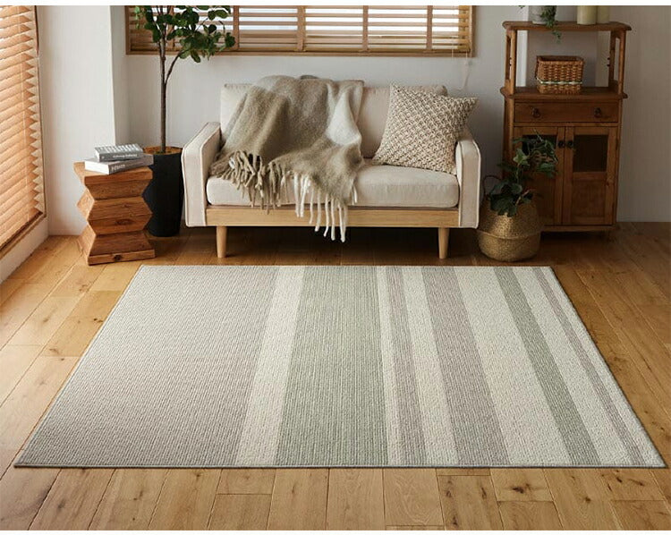 ラグマット 日本製 185×185cm ラグ コットン使用 洗える 通気性 吸湿 カーペット 滑り止め付き おしゃれ 国産 ダイニングラグ ワンルーム 丸洗い(代引不可)