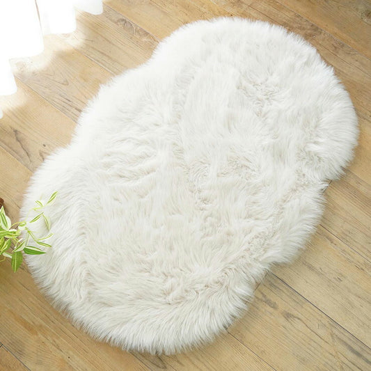 玄関マット 50×80cm ふわふわ マイクロファイバー 高密度フェイクファー 毛並み もふもふ 室内 厚手 かわいい おしゃれ 新生活(代引不可)