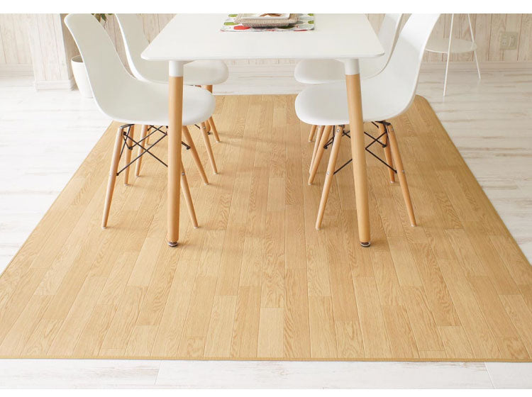 日本製 クッションフロアラグ 200cm×270cm ラグ ダイニングラグ クッションマット カーペット リビング 食卓 滑り止め 傷防止 洗濯可能 撥水 防カビ(代引不可)