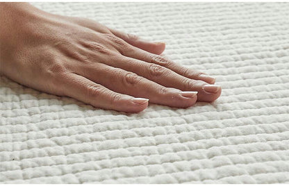 マルチカバー 63×120cm 天然素材 キルト 薄手 綿100% コットン 洗える カバー ストライプ ラグ 敷物 カーペット 洗濯OK フロアマット ダイニングラグ 北欧 ナチュラル(代引不可)