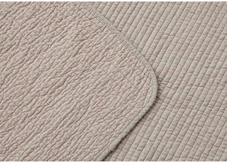 マルチカバー 63×120cm 天然素材 キルト 薄手 綿100% コットン 洗える カバー ストライプ ラグ 敷物 カーペット 洗濯OK フロアマット ダイニングラグ 北欧 ナチュラル(代引不可)