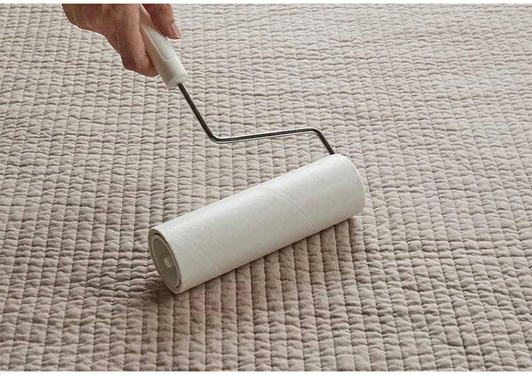 マルチカバー 95×150cm 天然素材 キルト 薄手 綿100% コットン 洗える カバー ストライプ ラグ 敷物 カーペット 洗濯OK フロアマット ダイニングラグ 北欧 ナチュラル(代引不可)