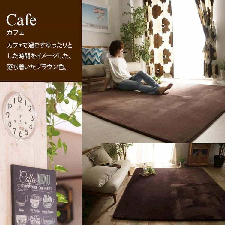 ラグ ラグマット はっ水 ふわとろラグ 低反発 厚手 洗える ホリデープラス 130×190cm 1.5畳 無地 撥水 耐熱 床暖房 ホットカーペット 対応 こたつ敷き クッション(代引不可)