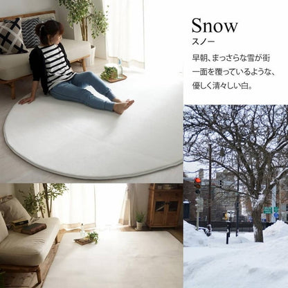ラグ ラグマット はっ水 ふわとろラグ 低反発 厚手 洗える ホリデープラス 直径190cm 円形 丸 2畳 無地 撥水 耐熱 床暖房 ホットカーペット 対応 こたつ敷き クッション(代引不可)