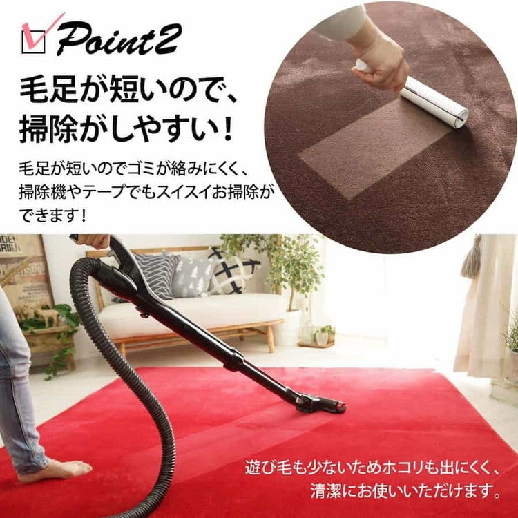 ラグ ラグマット はっ水 ふわとろラグ 低反発 厚手 洗える ホリデープラス 190×190cm 2畳 無地 撥水 耐熱 床暖房 ホットカーペット 対応 こたつ敷き クッション(代引不可)