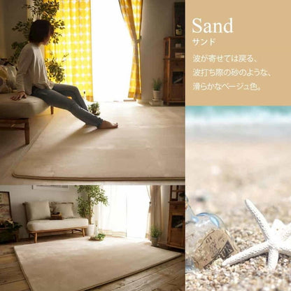 ラグ ラグマット はっ水 ふわとろラグ 低反発 厚手 洗える ホリデープラス 190×190cm 2畳 無地 撥水 耐熱 床暖房 ホットカーペット 対応 こたつ敷き クッション(代引不可)