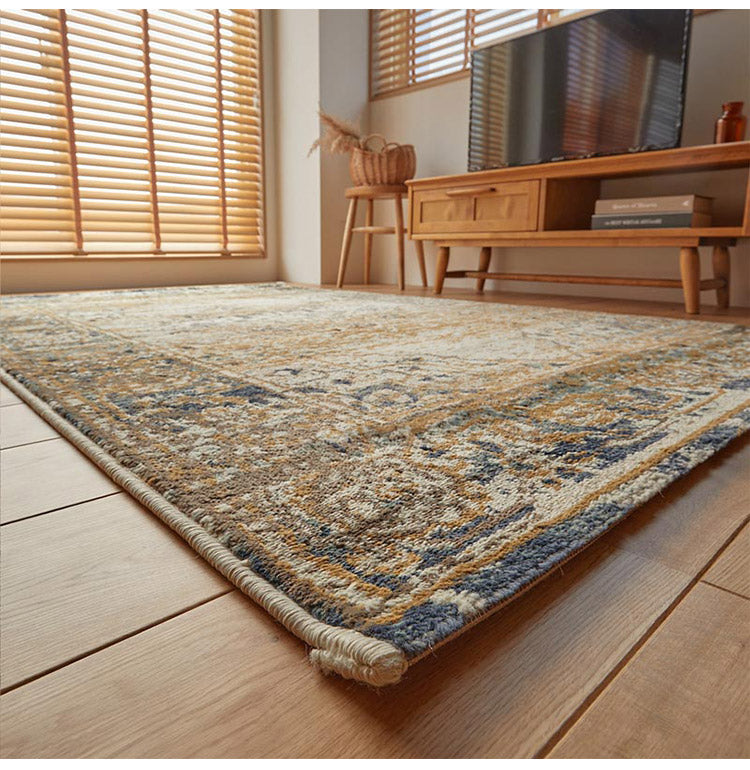 ラグ 190×240cm ウィルトン織り 約12万6千ノット エジプト製 オリエンタル柄 メダリオン柄 おしゃれ ラグ ラグマット カーペット(代引不可)