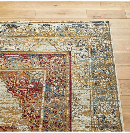 ラグ 190×240cm ウィルトン織り 約12万6千ノット エジプト製 オリエンタル柄 メダリオン柄 おしゃれ ラグ ラグマット カーペット(代引不可)