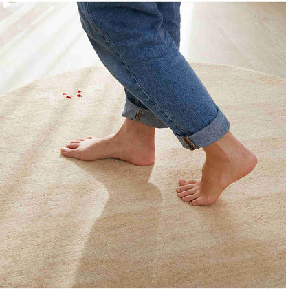 ギャベ ギャッベ ラグマット パステルカラー 120cm 円形 インド製 手織りギャッベ ウール100% 防炎ラベル付き 可愛い かわいい おしゃれ ラグ ラグマット カーペット(代引不可)