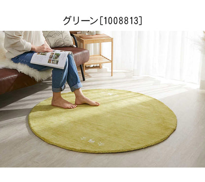 ギャベ ギャッベ ラグマット パステルカラー 120cm 円形 インド製 手織りギャッベ ウール100% 防炎ラベル付き 可愛い かわいい おしゃれ ラグ ラグマット カーペット(代引不可)