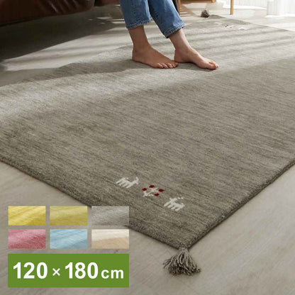 ギャベ ギャッベ ラグマット パステルカラー 120×180cm インド製 手織りギャッベ ウール100% 防炎ラベル付き 可愛い かわいい おしゃれ ラグ ラグマット カーペット(代引不可)