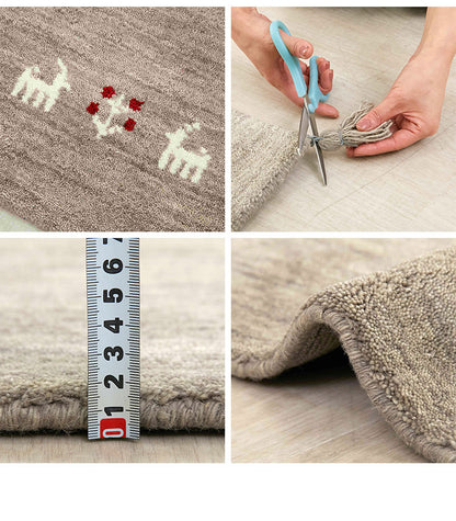 ギャベ ギャッベ ラグマット パステルカラー 120×180cm インド製 手織りギャッベ ウール100% 防炎ラベル付き 可愛い かわいい おしゃれ ラグ ラグマット カーペット(代引不可)