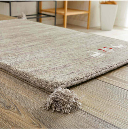 ギャベ ギャッベ 玄関マット パステルカラー 50×80cm インド製 手織りギャッベ ウール100% 防炎ラベル付き 可愛い かわいい おしゃれ ラグ ラグマット カーペット(代引不可)