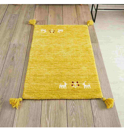 ギャベ ギャッベ 玄関マット パステルカラー 50×80cm インド製 手織りギャッベ ウール100% 防炎ラベル付き 可愛い かわいい おしゃれ ラグ ラグマット カーペット(代引不可)