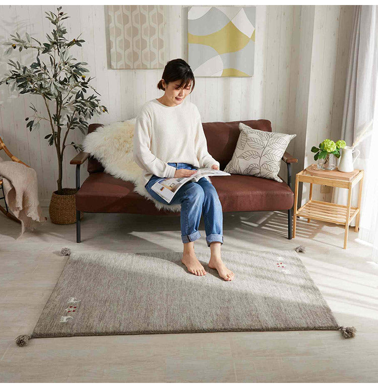 ギャベ ギャッベ ラグマット パステルカラー 80×140cm インド製 手織りギャッベ ウール100% 防炎ラベル付き 可愛い かわいい おしゃれ ラグ ラグマット カーペット(代引不可)