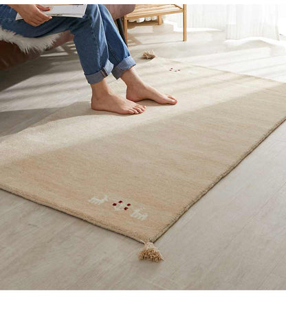 ギャベ ギャッベ ラグマット パステルカラー 80×140cm インド製 手織りギャッベ ウール100% 防炎ラベル付き 可愛い かわいい おしゃれ ラグ ラグマット カーペット(代引不可)