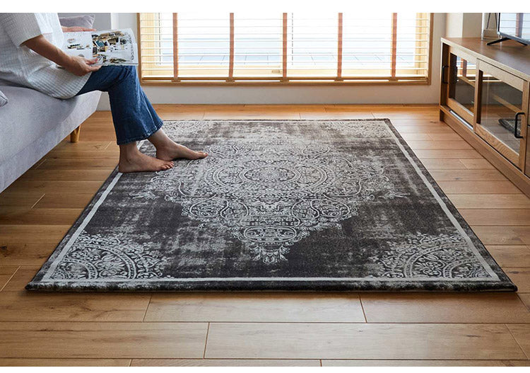 ラグ 130×190cm ウィルトン織り 約60万ノット エジプト製 オリエンタル柄 おしゃれ ラグ ラグマット カーペット(代引不可)