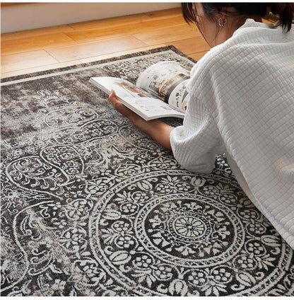 ラグ 130×190cm ウィルトン織り 約60万ノット エジプト製 オリエンタル柄 おしゃれ ラグ ラグマット カーペット(代引不可)